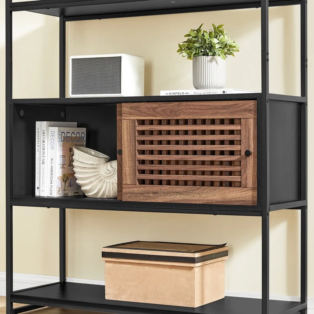 Raft E1121 BK, metal, negru