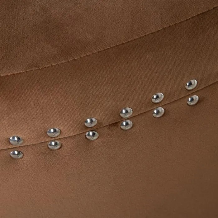 Bancheta textil maro picioare lemn