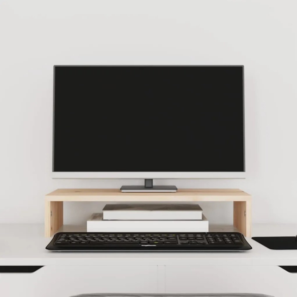 vidaXL Suport pentru monitor, 50x27x10 cm, lemn masiv de pin