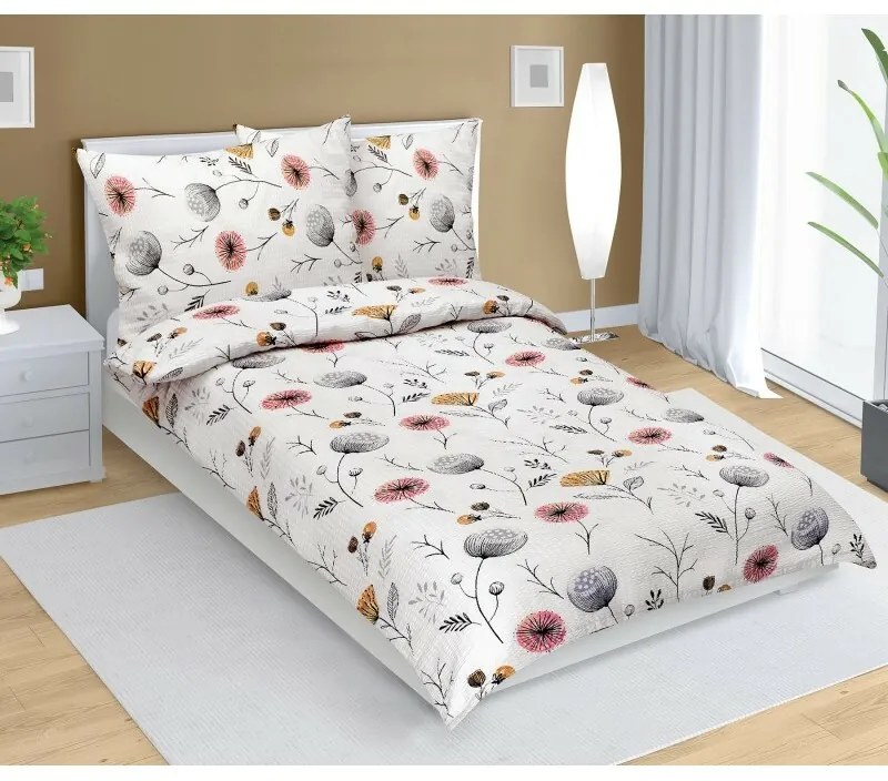 Bellatex Crepe lenjerie Makovice bej , 140 x 200,70 x 90 cm, 140 x 200 cm, 70 x 90 cm