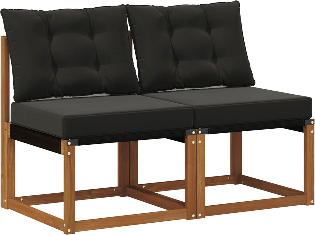 vidaXL 2 Bucată Canapea centrală pentru exterior