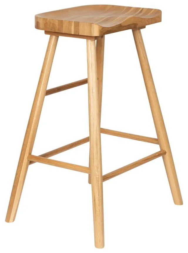 Scaun de bar în culoare naturală din lemn de stejar (înălțime șezut 65,5 cm) Vander – White Label