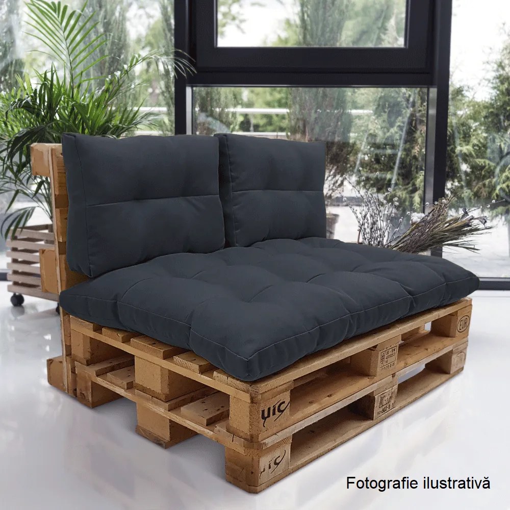 Perne pentru mobilier din paleţi, gri închis, ARYO