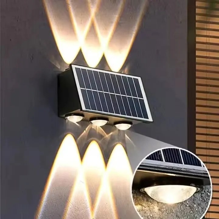Aplica Exterior cu Panou Solar, Model 686021, IP65, Lumină Neutră, Negru