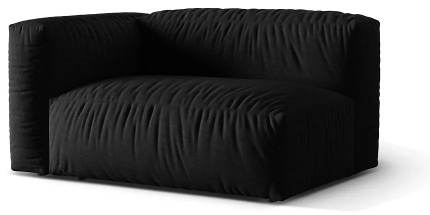 Modul pentru canapea modulară negru (cu colț pe partea stângă ) Martina – Micadoni Home