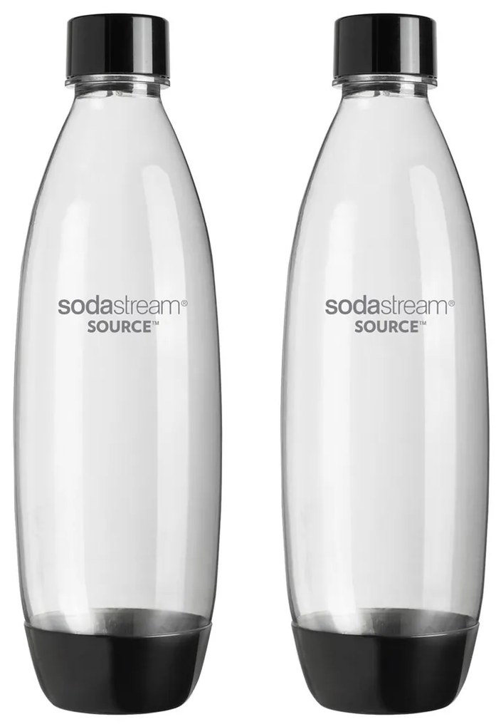 Set 2 sticle SPIRIT, SodaStream, 1 L, negru