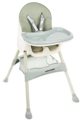 Scaun de masa pentru bebelusi, 3 in 1, verde, max 20 kg, 60x75x92 cm, Kruzzel