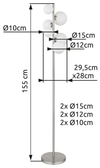 Lustră LED pe cablu Globo 56140-6S RIHA 6xG9/3,5W/230V alb