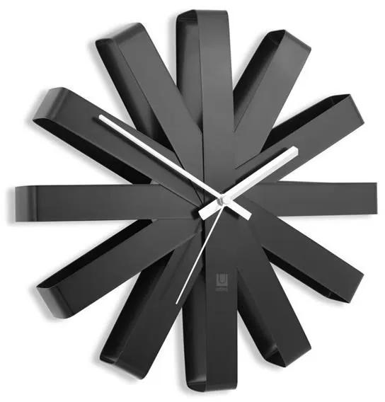Ceas de perete RIBBON 30 cm negru 