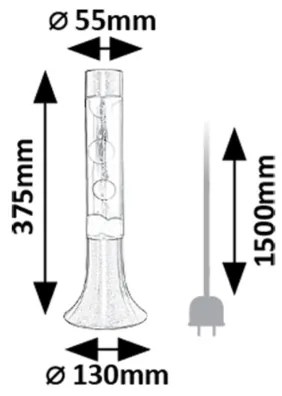 Lampă LED cu lavă Rabalux 76025 POPPILOL LED/25W/230V