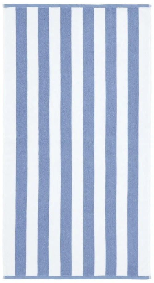 Prosop alb/albastru din bumbac 90x140 cm Stripe Jacquard – Bianca