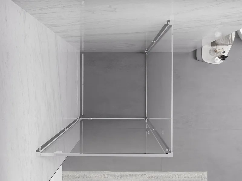 Mexen Exo-BR cabina de duș batantă 90 x 90 cm, transparent, crom - 8181-090-090-01-00