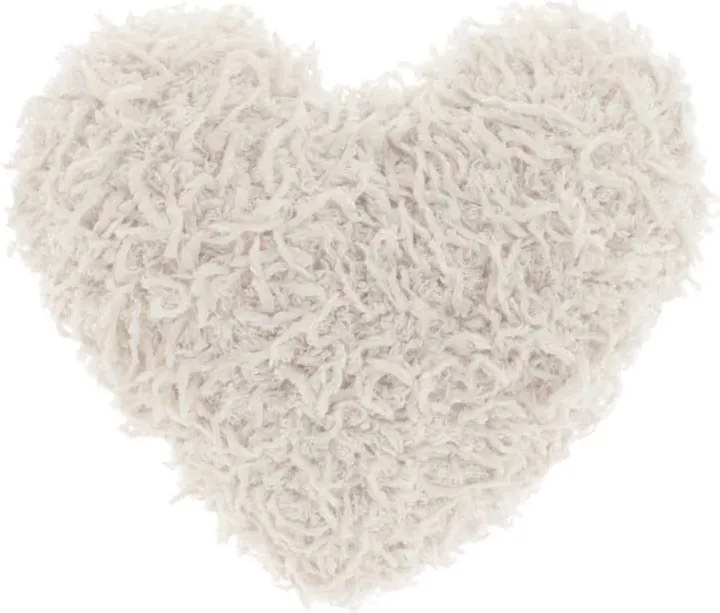 Perna decorativa ROMEO HEART 45x45 cm, crem