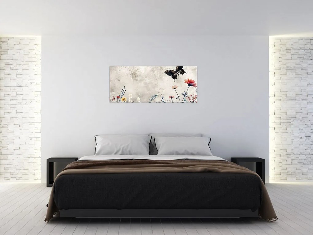 Tablou - Pajiște în beton (120x50 cm)