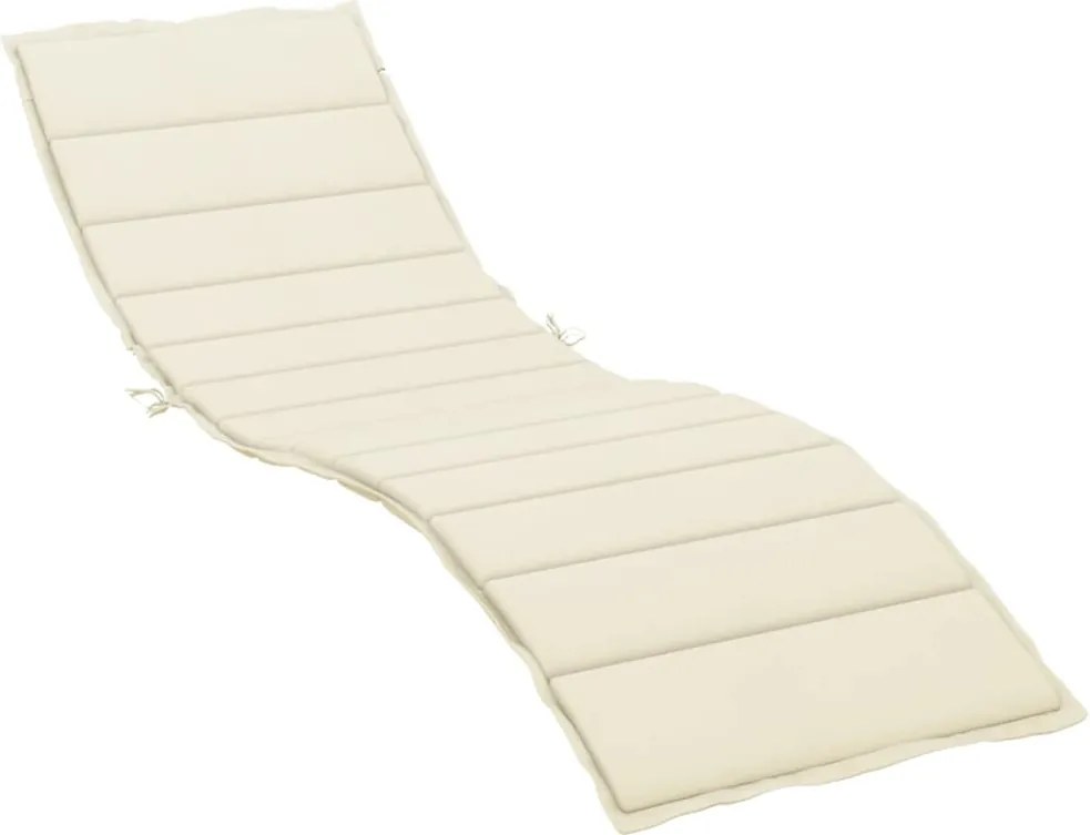 vidaXL Pernă de șezlong, crem, 200x60x3 cm, textil oxford