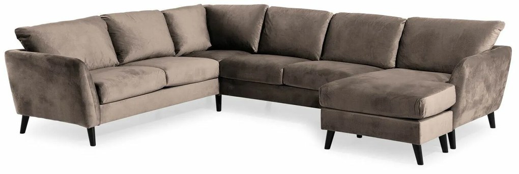 Colțar Scandinavian Choice P101Maro, 314x260x89cm, Picioare: Lemn