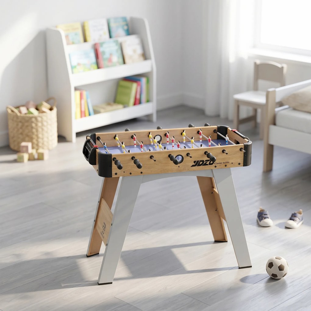 SPORTNOW Fotbal de Masă: Mini Masă de 89 cm, 2 Indicatoare Manuale de Scor, Mov | Aosom Romania
