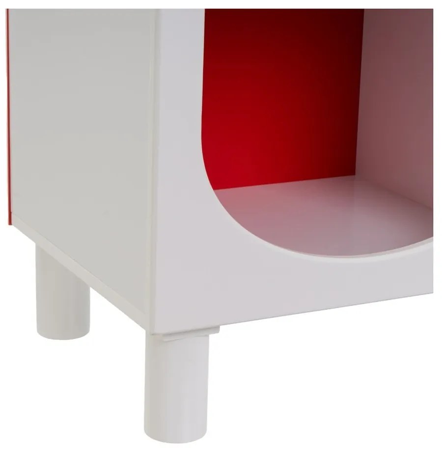 Bibliotecă roșie/albă 76x70 cm – Casa Selección