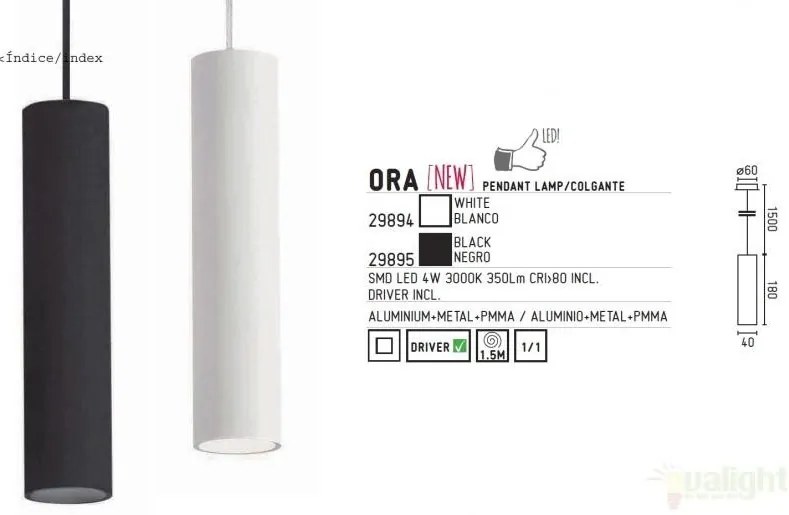 Pendul modern inaltime 168cm LED Ora 29894