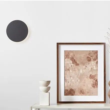 Aplica LED de perete design ambiental CYRCLE 30cm negru