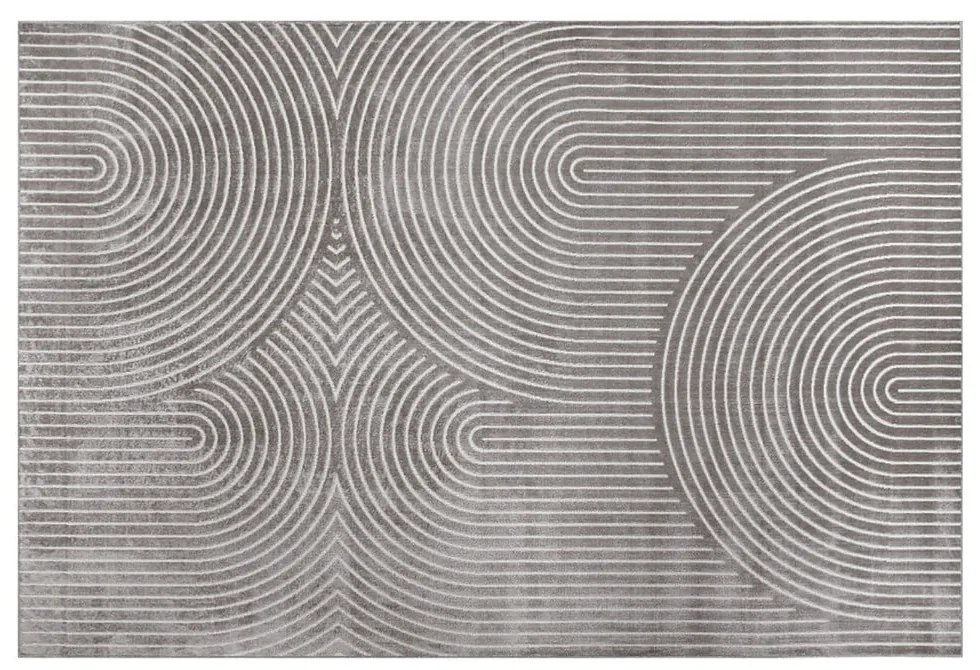 Covor gri din viscoză 140x200 cm Geode – douceur d'intérieur