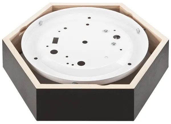 Plafonieră HEX 1xE27/60W/230V d. 32 cm negru pin