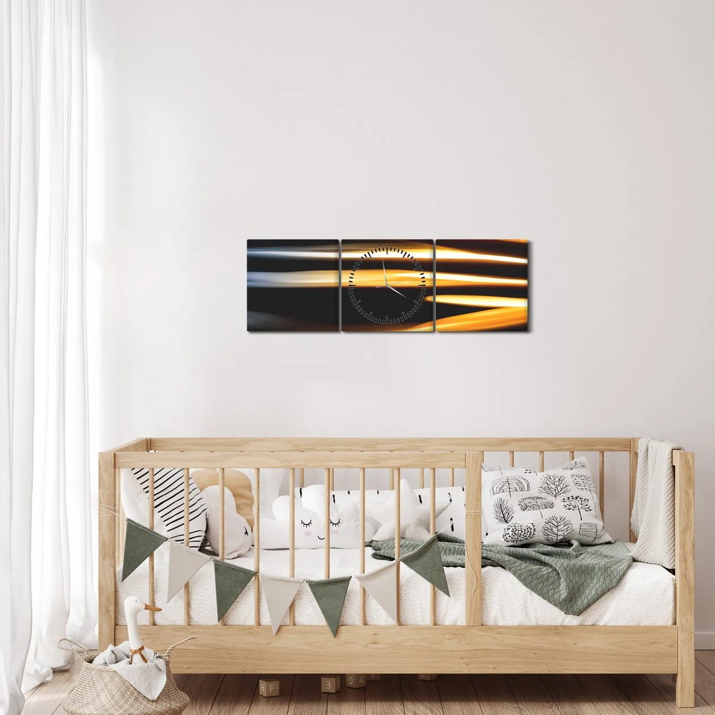 Tablou negru (cu ceas) (90x30 cm)