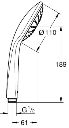 GROHE 27316000 - Cap de duș manual VITALIO JOY 110 mm, finisaj crom lucios