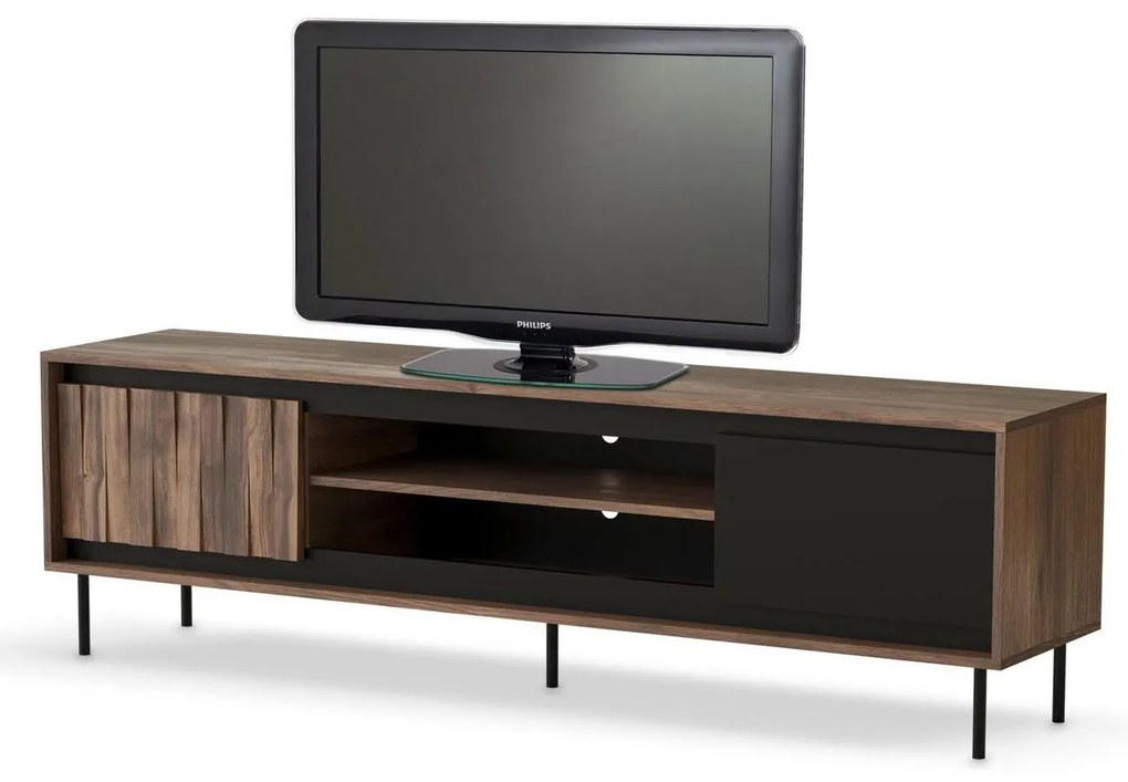 Masă de cafea/Dulap Sting RTV1 (nuc + negru). 1092422
