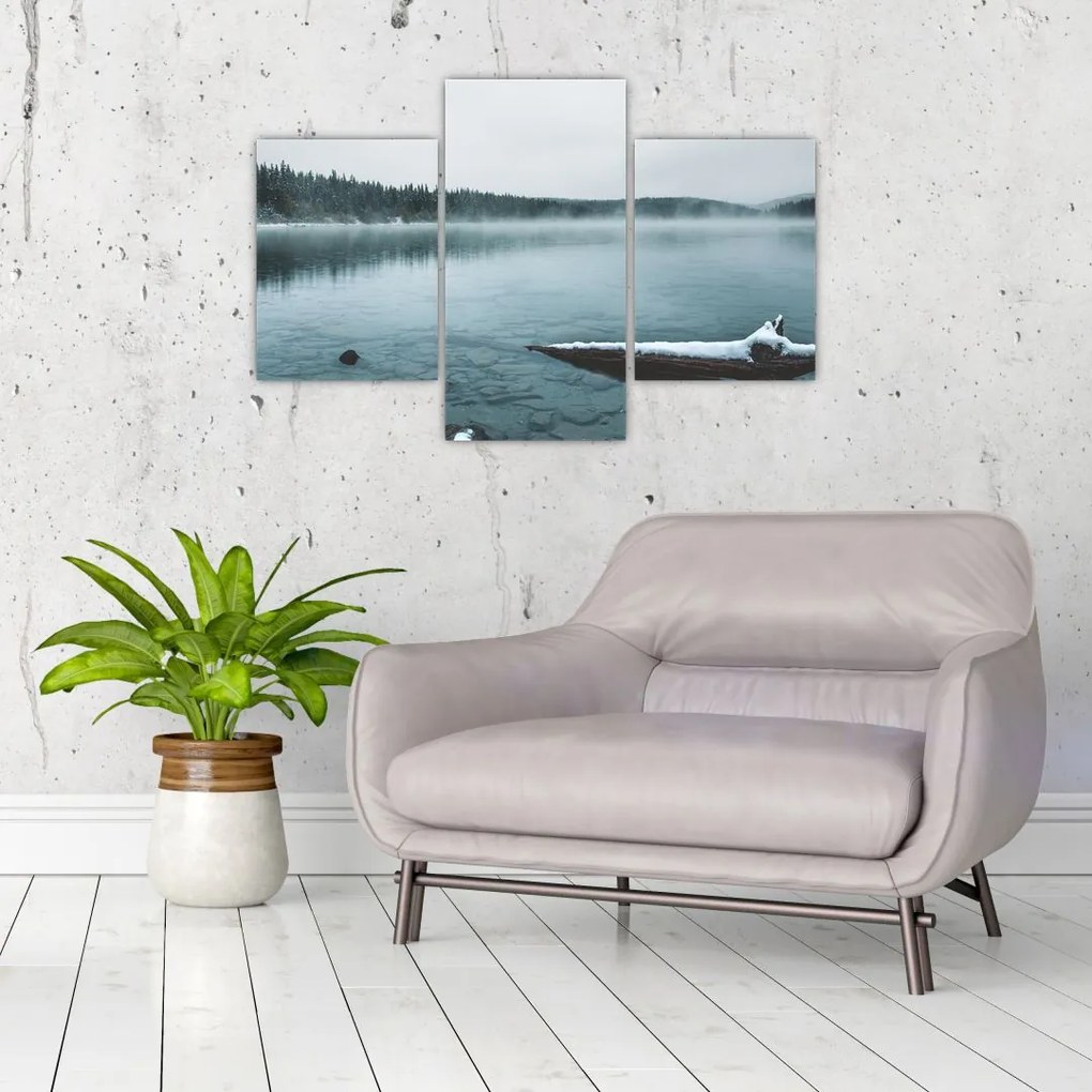 Tablou - lacul nordic înghețat (90x60 cm)