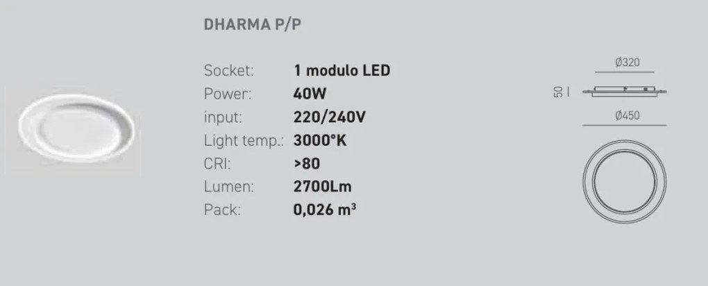 Plafoniera LED moderna DHARMA 45cm