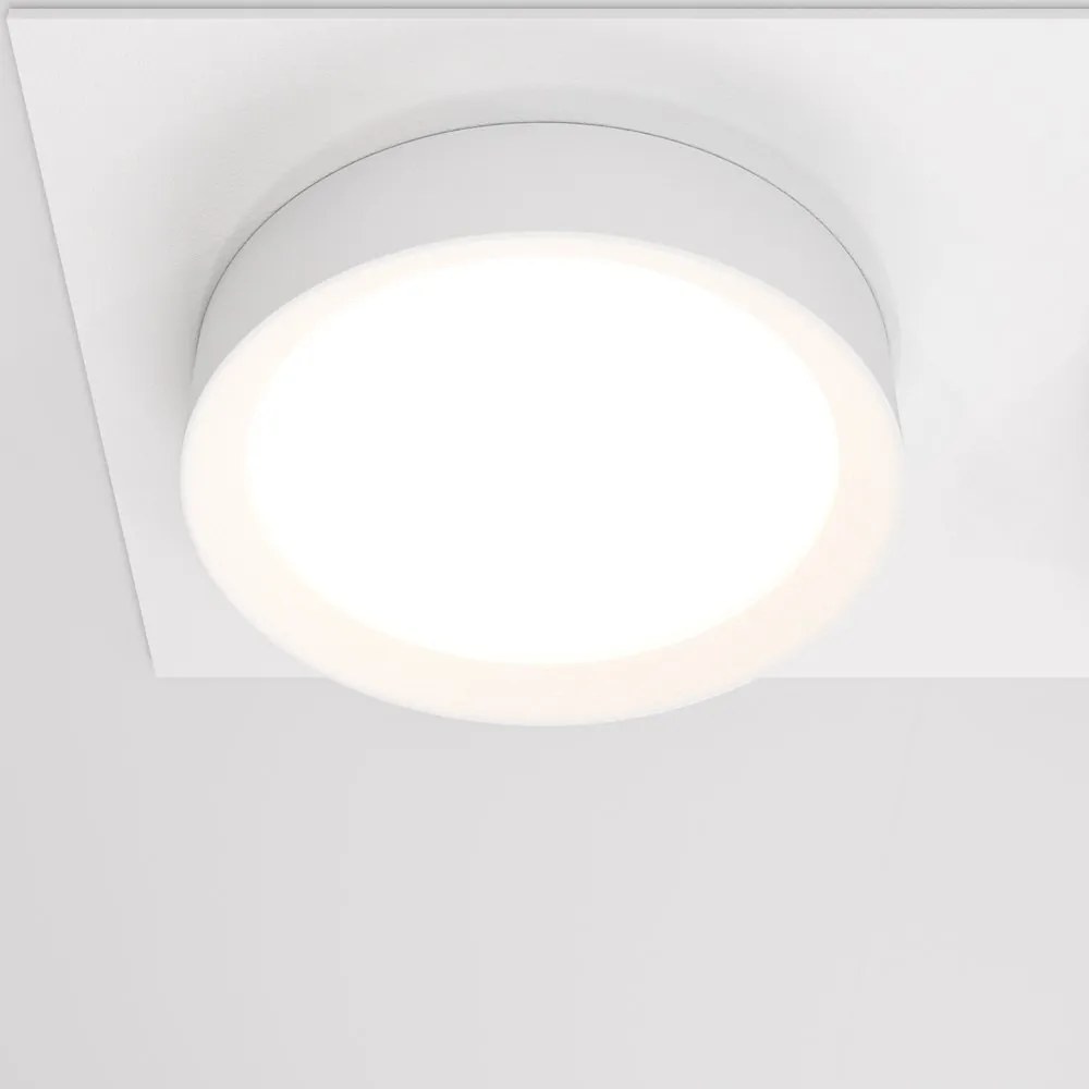 Spot incastrabil design tehnic Hoop 2 alb