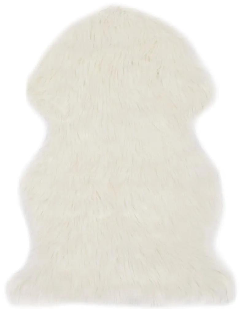 Covor, alb, 60 x 90 cm, imitatie de blana de oaie Alb