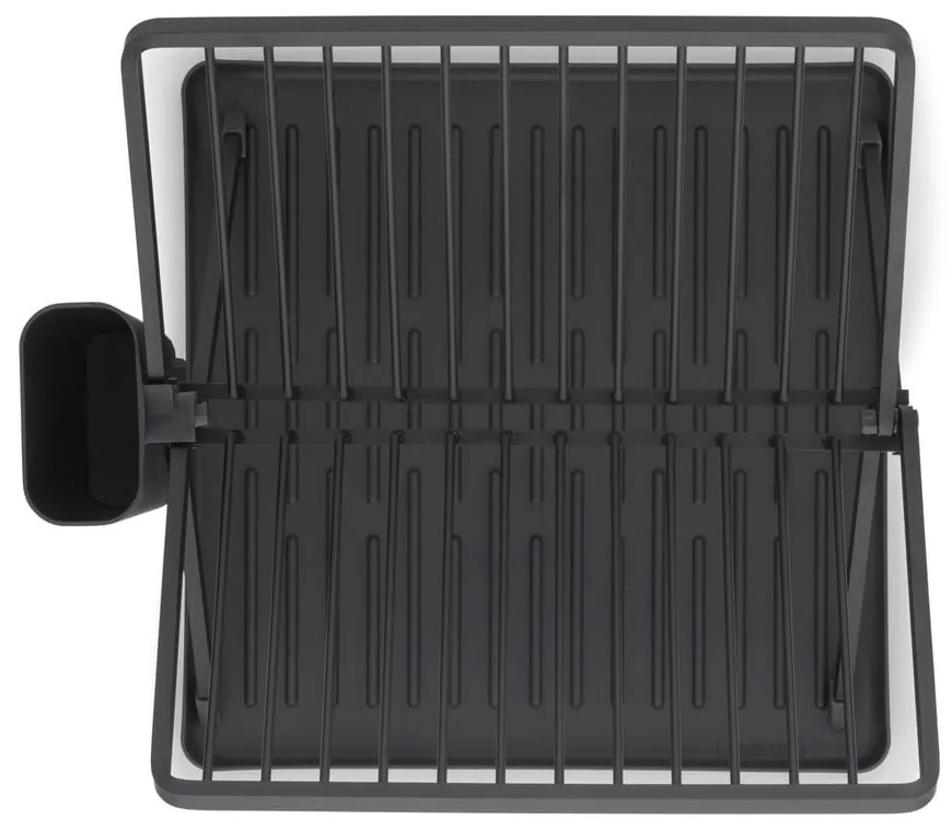 Scurgător de vase gri închis cu două nivele din metal 37x33 cm – Brabantia