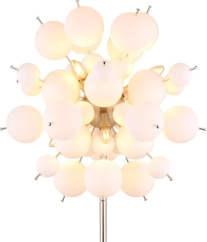 Lampadar design modern UDO 6L nickel/alb