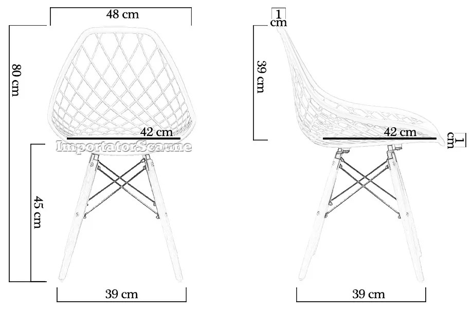 Scaun terasa alb BUC 220 – Modern, rezistent, ideal pentru exterior
