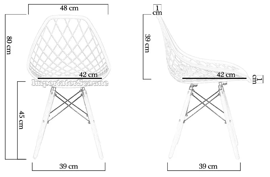 Scaune de plastic BUC 220 gri