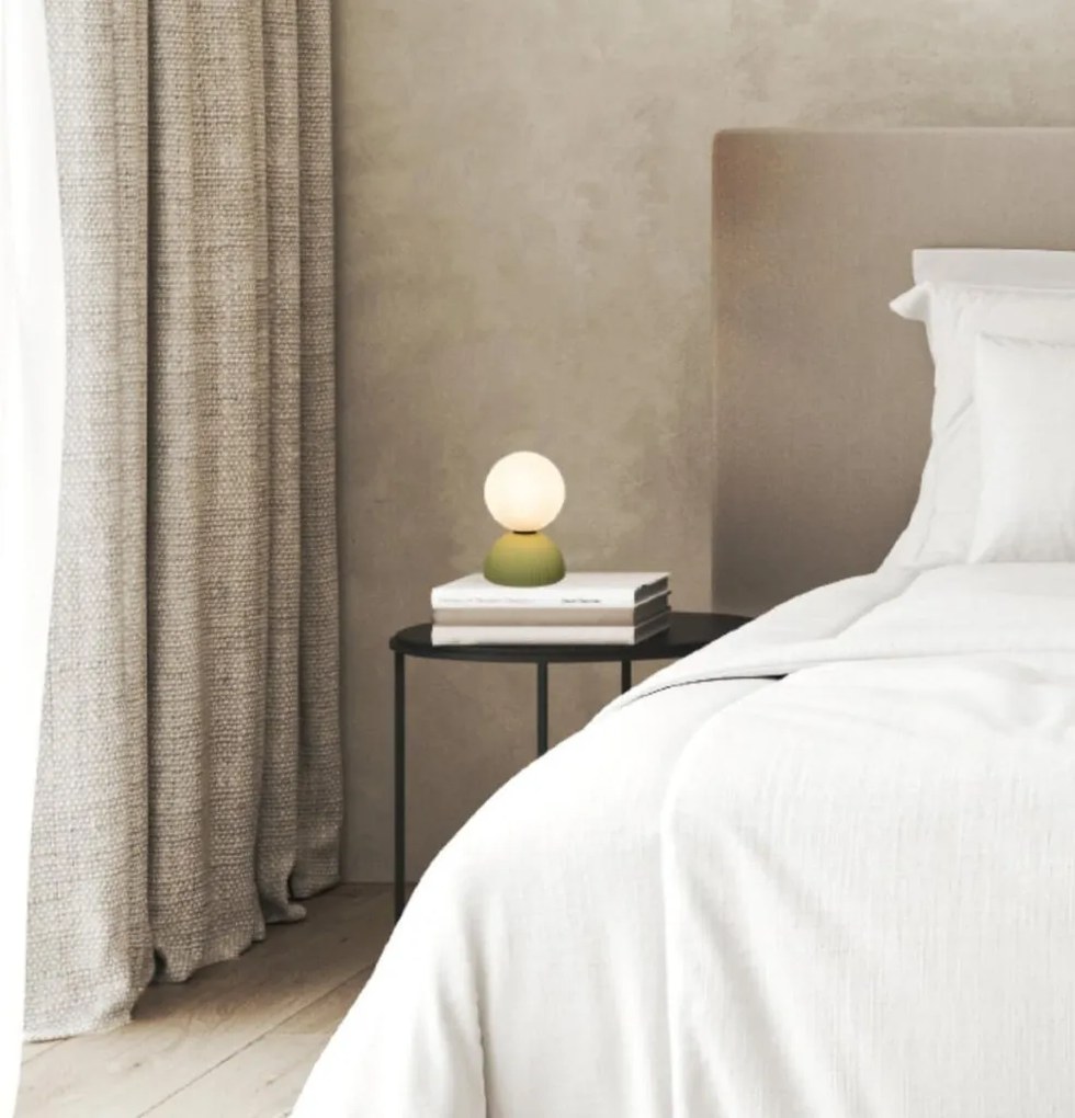 Veioza din ceramica, Design Minimalist, PLASTER GREEN, ZB-2589