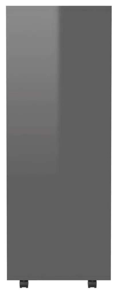 Sifonier, gri extralucios, 80x40x110 cm, PAL gri foarte lucios, 1