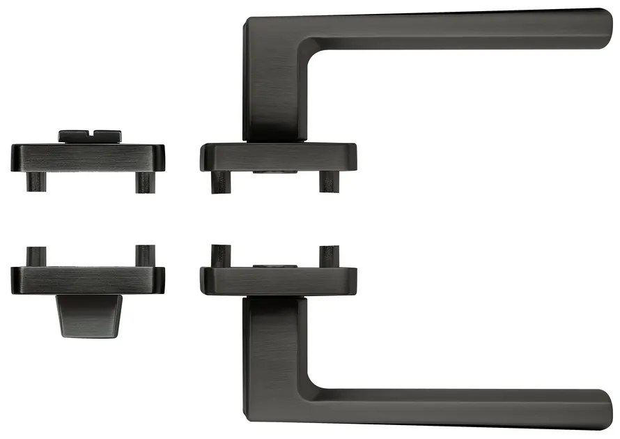 Fitinguri Zamak Bolzano - rozeta WC, neagra