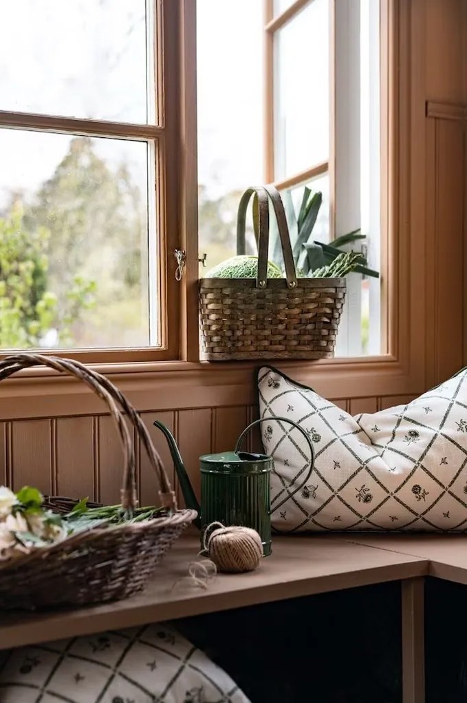 Față de pernă decorativă din bumbac organic 40x60 cm verde, „Lovisa"