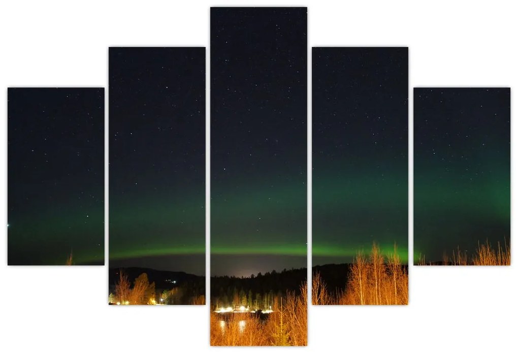 Tablou cu aurora borealis (150x105 cm)