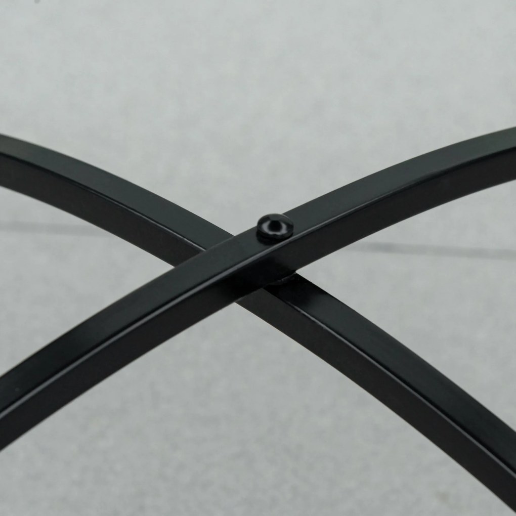 Outsunny Masa Rotunda Stil Bistro de 60 cm cu Mozaic pentru Gradina, Veranda, Exterior, Balcon, Gri | Aosom Romania