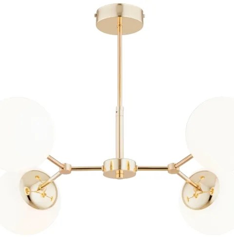 Lustră pe tijă FOTON 4xE14/40W/230V aurie/albă