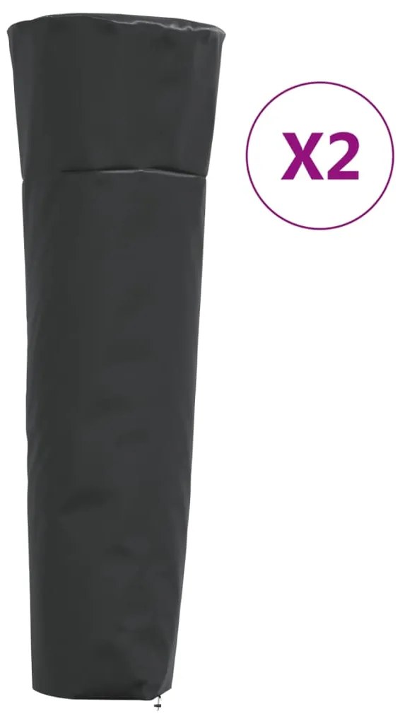 vidaXL Huse încălzitoare formă piramidă 2 buc. 86x47x241cm Oxford 420D