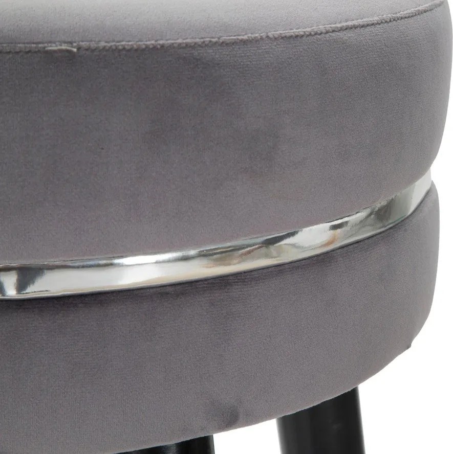 Scaun de bar gri tapițat (înălțime șezut 74 cm) Paris – Mauro Ferretti