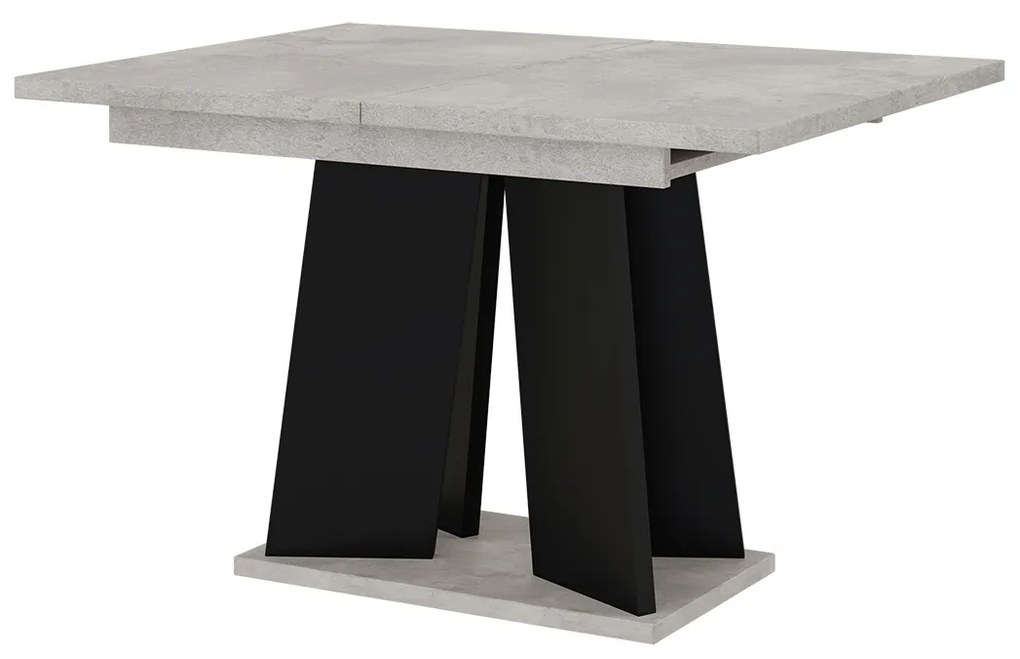 Masă de sufragerie Mulnu (gri deschis + Negru) (pentru 4 până la 6 persoane). 1055225