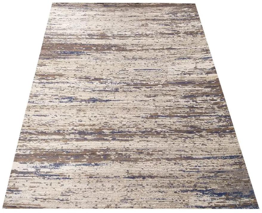 Covor de designer cu accent maro bej și albastru din material textil Lăţime: 200 cm | Lungime: 290 cm