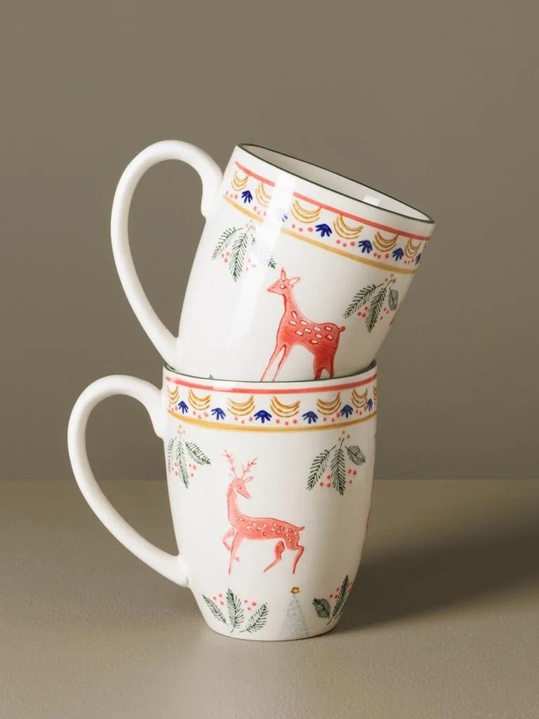 Set 2 cani din ceramica, "Frimas"