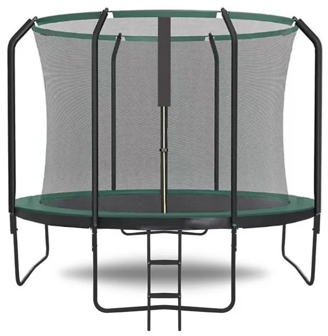 Tun trambulin verde 305cm TPL01-10 cu scara si plasa de protectie